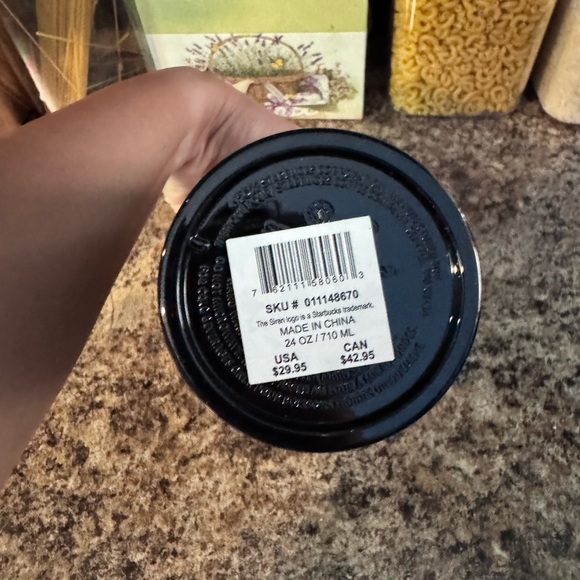 Starbucks Matte Black Tumbler with Lid - Picture 2 of 2